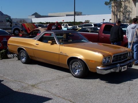1973 Ford Ranchero - My Ranchero on the line. It took first place in the All-Powered division.