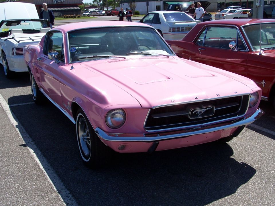 This rare pink fastback was for sale.