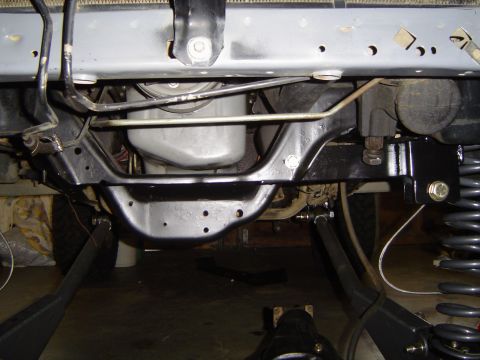 1989 Ford Bronco - Upper track bar mount bolted on and crossmember cut
