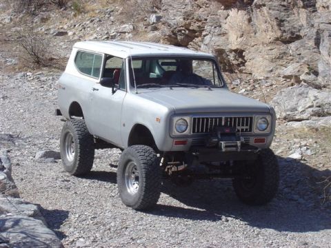 1981 Ford F-150 - This modified International Harvester Scout II is equipped for off-road use, a winch and lifted suspension.