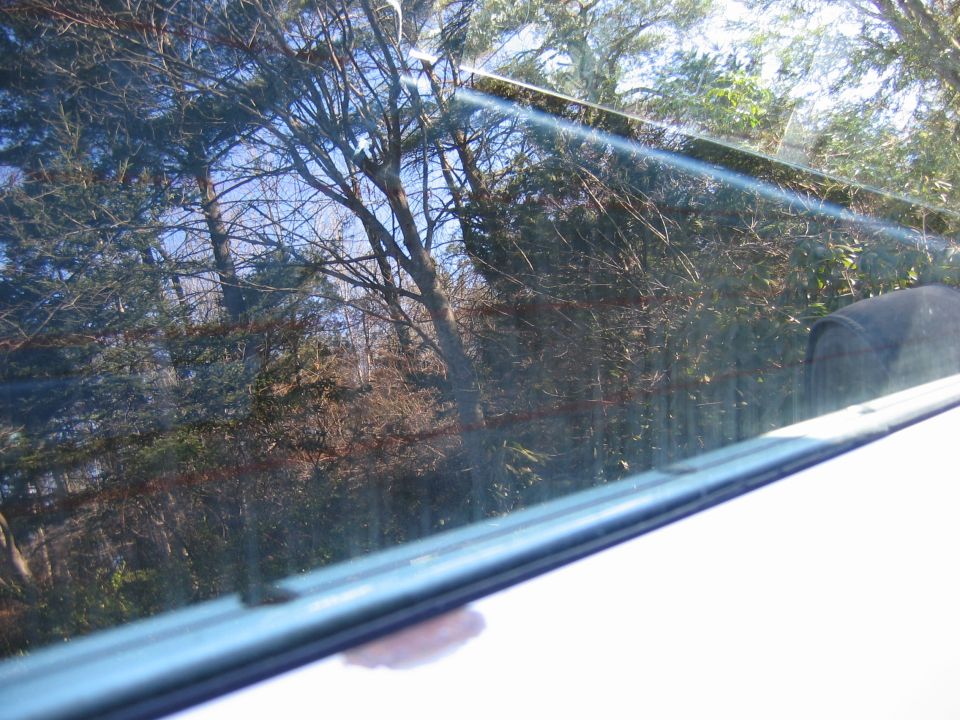 Horribly scratched window