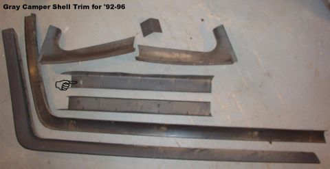 1983 Ford Bronco - SOLD Dark Gray Camper Trim from '92-93 Bronco Fits '92-96. Screws (5) & some pushpins (~10) included. The damaged screw hole indicated has…