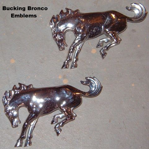 1983 Ford Bronco - SOLD Bucking Bronco fender badges, chrome.