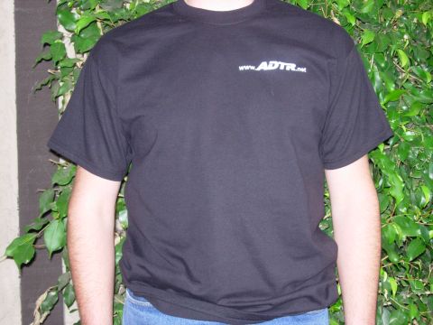 1998 Ford Crown Victoria - A black t-shirt displays the website address www.ADTR.net on the chest.