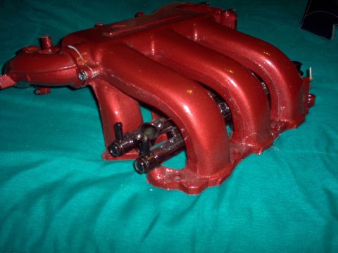 1994 Ford Probe - fual rails painted gloss black clear has red pearl, for a black cherry look