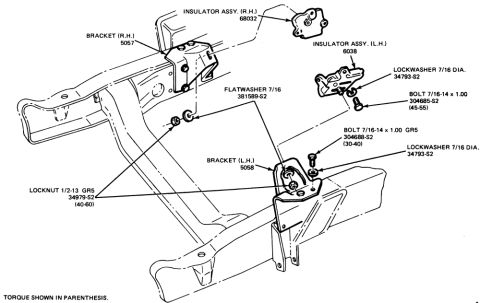 1978 Ford Bronco - This diagram illustrates the various components of a vehicle's front suspension system.