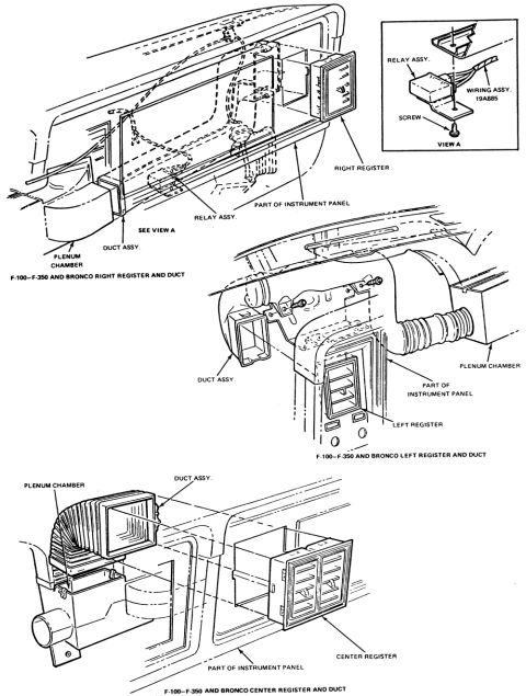 1978 Ford Bronco - This diagram illustrates various vehicle parts, including suspension and braking systems.