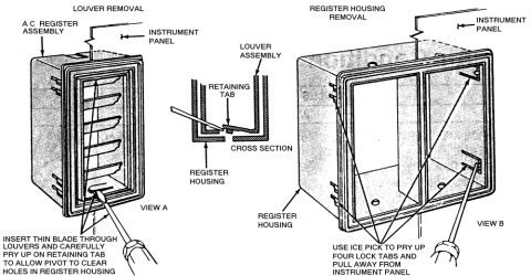 1978 Ford Bronco - This diagram illustrates the layout of dashboard instrumentation and ventilation components within a vehicle.