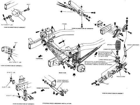 1978 Ford Bronco - This diagram illustrates the assembly and individual components of a vehicle, with numbered callouts for identification.