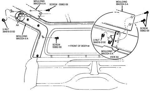 1978 Ford Bronco - Exploded diagram illustrating the components of a vehicle's steering column assembly.