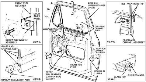 1978 Ford Bronco - Exploded diagram illustrating various components of a vehicle.