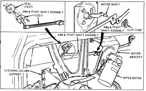 1978 Ford Bronco - Exploded diagram detailing the front suspension system of a vehicle.