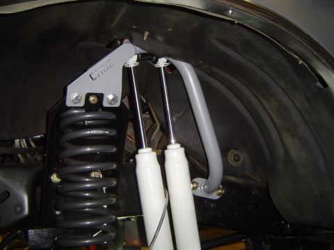 1989 Ford Bronco - Got the lower part of the arm bolted good enough to drive it to a shop to get the lower part reworked.