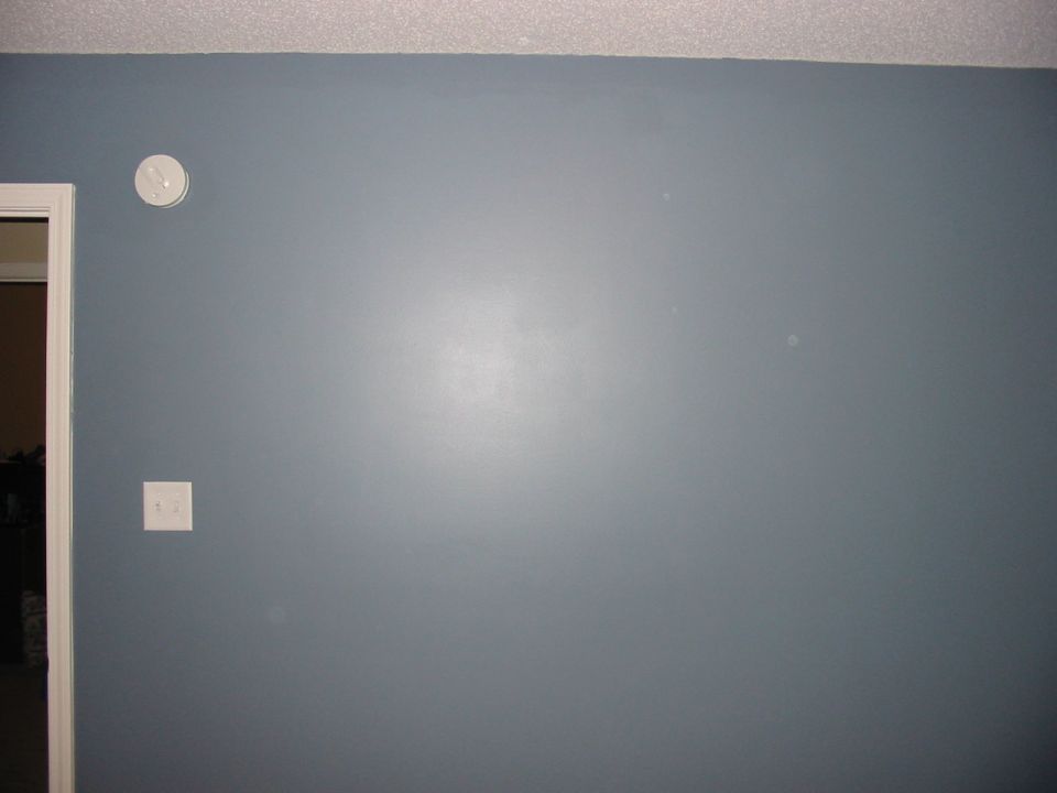 Interior wall with smoke detector and light switch