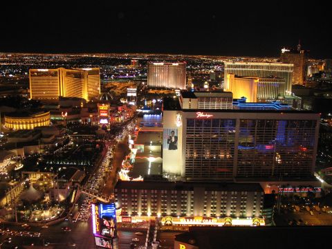 1997 Ford Probe - The Las Vegas Strip is a dazzling spectacle of lights and hotels at night.