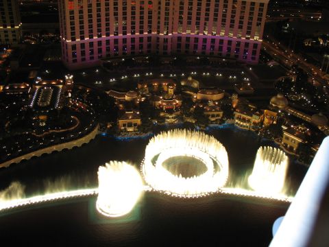1997 Ford Probe - The water show in front of the Bellagio... looks small from way up there!