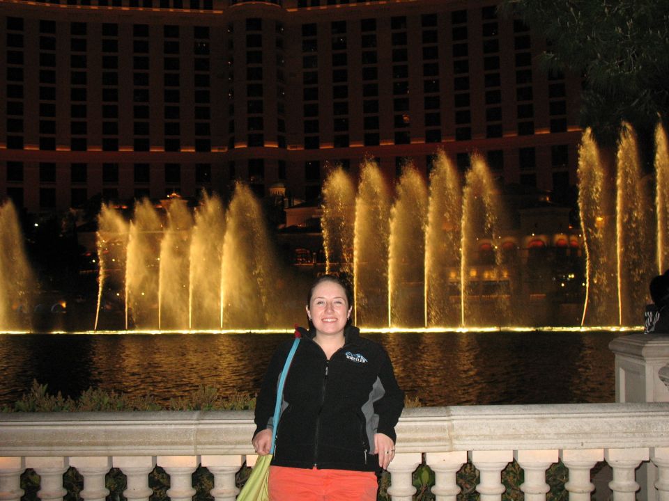 Me in front of the water show