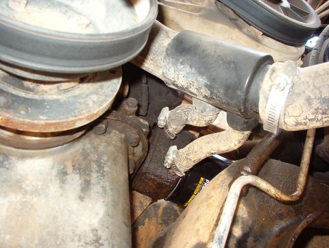 1994 Ford Bronco - The factory oil cooler requires a special lower radiator hose.