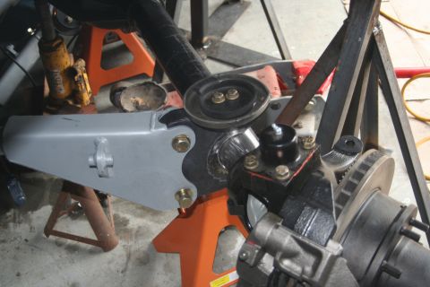 1992 Ford Bronco - another view of the bracket prior to weld - still measuring