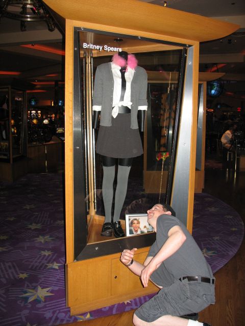 1997 Ford Probe - Allen catching a view of plastic Britney Spears at the Hard Rock