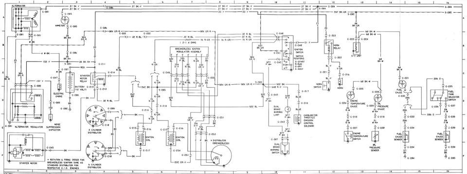 Full vehicle electrical wiring diagram with circuits, connectors, and wire codes