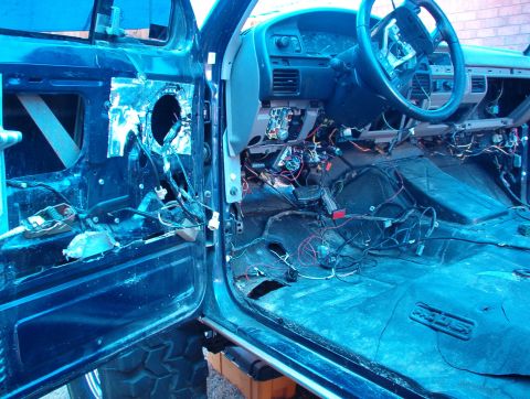 1994 Ford Bronco - The ProLiner peels up easily in sheets.