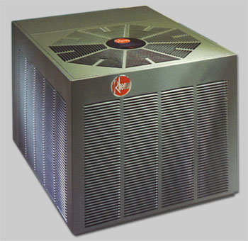 1991 Ford Bronco - A Rheem air conditioning unit is shown from a three-quarter front angle.