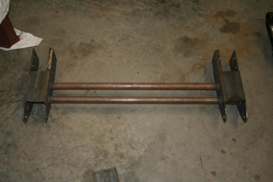 Front end shackle hangers. Provides for 6" of lift. I made it into a crossmember just for lateral support.