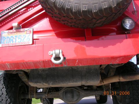 1985 Ford Bronco - so much for freshly painted rr bumper...worked great as a skid plate.