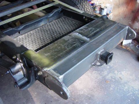 1991 Ford Bronco - Back where it should be, with areas to be welded now cleaned of paint and grime. Just needs to be clamped in place.