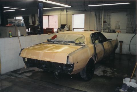 1978 Dodge Monaco - This 1978 Dodge Monaco is in a workshop, likely being prepped for paint or bodywork.