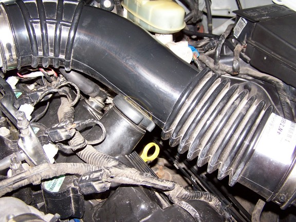 Interference with oil filler tube