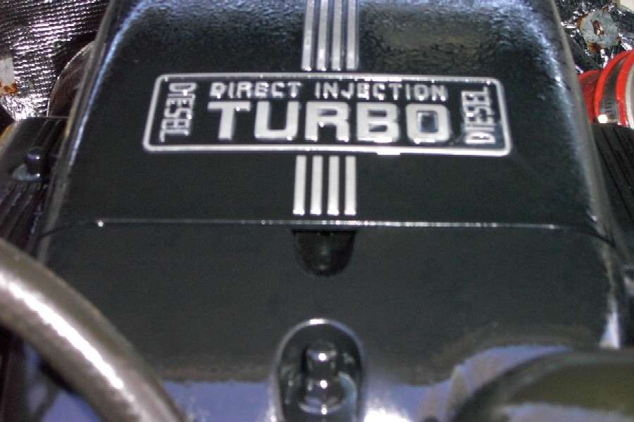 Engine cover close-up