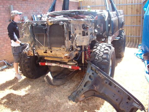 1994 Ford Bronco - Cody came by to check out my progress.