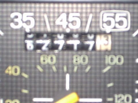 1982 Ford Bronco - The odometer shows 67,777 miles, and the speedometer is visible with various speed indicators.