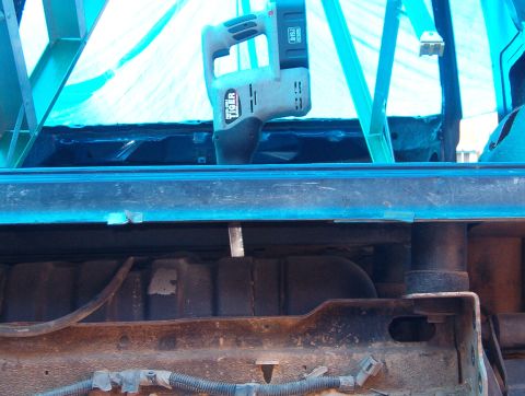 1983 Ford Bronco - If you use a saw, make SURE you don't puncture the gas tank or cut the fuel lines & wires. Even if it doesn't catch fire, it's still expens…