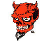 1979 Ford Ranchero - A graphic illustration of a devil's skull with horns and a goatee.
