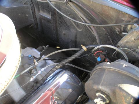 1967 Ford Galaxie - Firewall clearance with FE to AOD adapter installed - plenty of room!