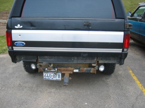 1995 Ford Bronco - i added some lights to the rear. should help with seeing anythig through that tint at night. they are wired into the trailer lights so they…