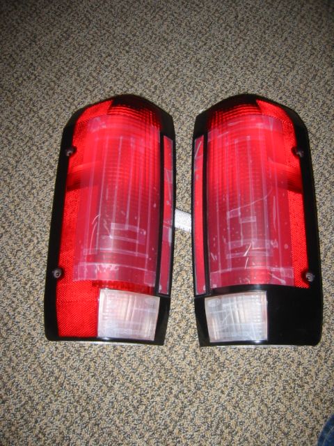 1995 Ford Bronco - these are whay my taillights looked like after the first time i tried to paint them/ the paint came out perfect but i couldn't decide how m…