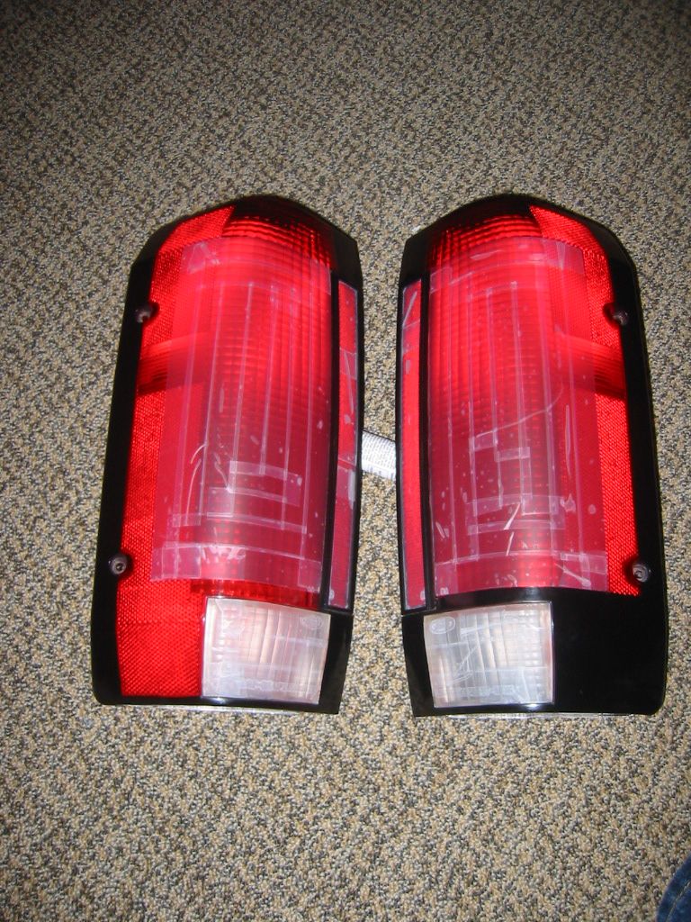 these are whay my taillights looked like after the first time i tried to paint them/ the paint came out perfect but i couldn't decide how much i wanted to paint. 

edit: these have been repainted. picsof them on the truck coming soon.