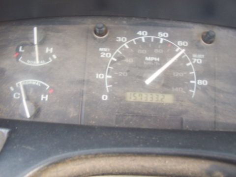 1994 Ford F-150 - Dashboard gauges of a 1994 Ford F-150, showing 159,332 miles on the odometer.