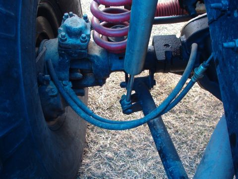 1994 Ford Bronco - The front axle vent was also extended, and then left to rest low on the brake caliper.