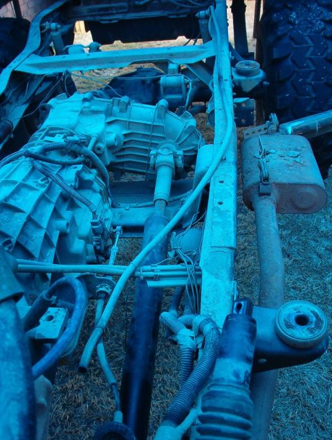 1994 Ford Bronco - The rear axle vent line was run all the way to the shifter cable. Why? We may never know. The end is lower than the frame over the axle, so…