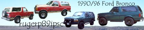 1996 Ford Bronco - Collection of Ford Broncos, with text indicating 1990/1996 models and a watermark.