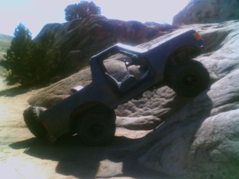 1989 Ford Bronco - This 1989 Ford Bronco navigates a challenging rocky terrain.
