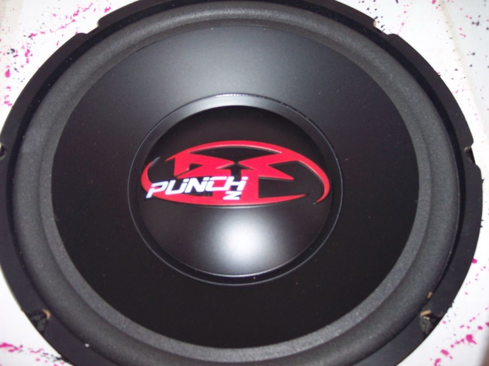 Punch Z car subwoofer with red and black logo