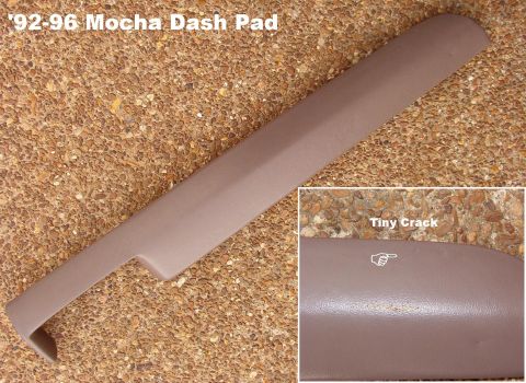 1983 Ford Bronco - SOLD Mocha dash pad for '92-96 F-series or Bronco. Note crack at far R end. Ships as 4 lbs 36x6x4". SEE THIS PIC: http://www.supermotors.ne…