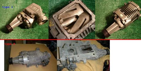 1994 Ford Probe - Multiple views of supercharger components, labeled as Type 1 and Type 2.