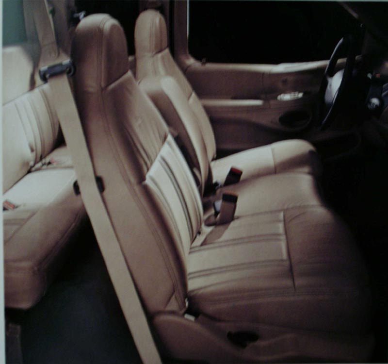 Lariat 60/40 split bench seats are also available in Prairie Tan leather.